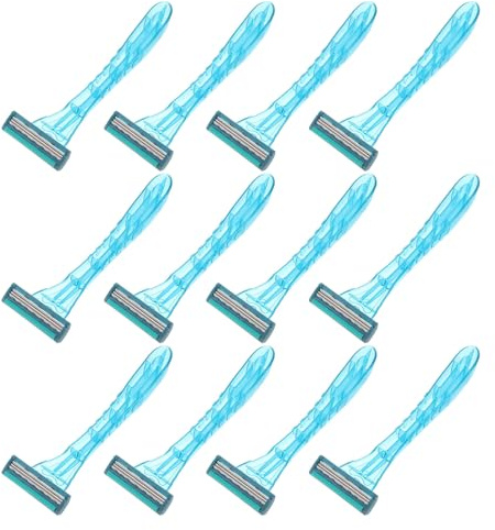 HONMEET Einwegrasierer mit Blauem Griff 20 für Herren und Damen aus Edelstahl Komfortabler Mehrzweck Haarentferner für Reisen und Tägliche Anwendung