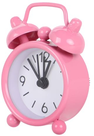 Kisangel Maison de Poupée Horloge Fonctionnelle Rose Accessoire Décoratif Réaliste