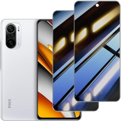 skoxno [2 Piezas] Protector Pantalla Privacidad para Xiaomi Poco F3,Templado Antiespia 9H Dureza Anti-Arañazos Antihuellas Anti Espía Protectora Película Sin Burbujas Privacy