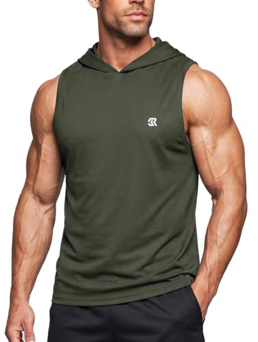 Men's Gym Hooded Tank Top Mesh Muscle Vest Bodybuilding Sleeveless Hoodie Workout Training Stringer Quick Dry Fitness Apparel for Weightlifting Running High Breathability Athletic Gear