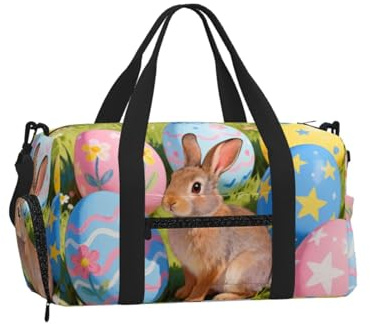 Sac de voyage imperméable avec compartiment à chaussures pour homme et femme - Motif œufs de Pâques
