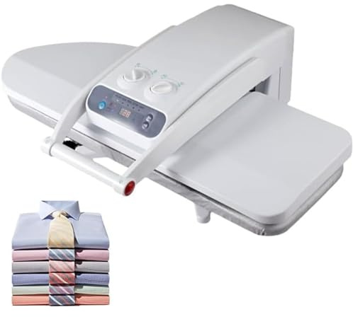 Digital ångpress för kläder, 800 x 310 mm/650 x 240 mm stor pressmaskin med LED-skärm, 1 400 W, 5 temperaturinställningar för alla tyger, hem och företag