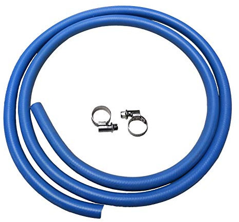 Kit tubo gas gomma GPL pvc IMQ 8x13 2 mt +2 fascette stingitubo MADE IN ITALY Blu uni 7140 norma