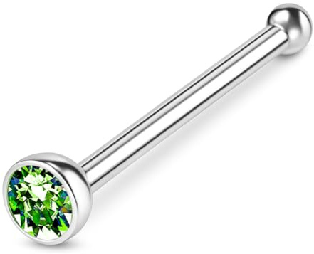 Willys Jewellery Piercing Stecker Körperschmuck aus 925 Sterling Silber mit Zirkoniastein für Damen und Girls