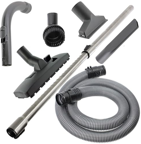 SPARES2GO 1.7m Hose Pipe, Curved Wand Handle, Telescopic Extension Rod & Tool Kit Compatible with Miele C1 Classic Ecoline Powerline Cat & Dog Vacuum Cleaner