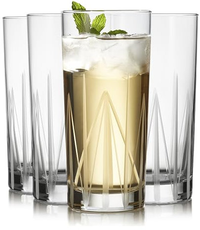 Libbey Cut Cocktails Structure Tumbler Glasses, Set of 4