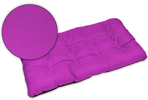 SuperKissen24. Coussin Dossier pour Palette Canapé 120x80 cm - Intérieur/Extérieur – imperméable – Fuchsia