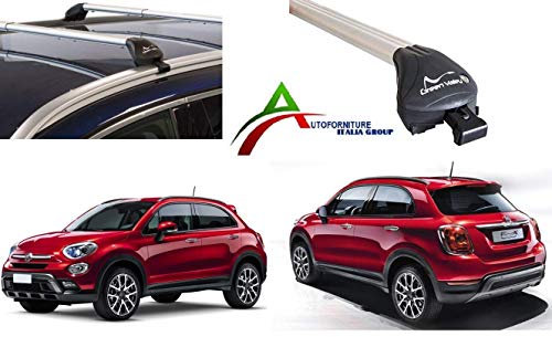 Green Valley Freeline Barre portatutto portapacchi da tetto in lega d'alluminio 6060T6 premontate pronte all’utilizzo su autovetture con barre longitudinali di tipo “integrato” (Rails Int. CHIUSI)