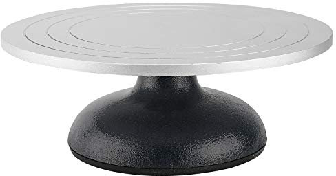 Homtone Drehbare Töpferscheibe 30cm Durchmesser, Skulptur-Töpferscheibe mit Metallplatte aus Stahl, Pottery Wheel zum manuellen Drehen