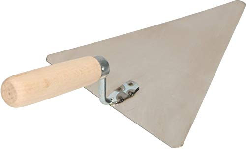 KOTARBAU® Edelstahl Dreieckskelle 200 mm x 170 mm Maurerkelle mit Holzgriff Stukkateurkelle Putzkelle Stukkateurspachtel unabdingbar für Mauererarbeiten