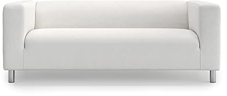 MASTERS OF COVERS Ersatzsofabezug für IKEA Klippan 2-Sitzer, Klippan 2 er Sofabezug, Loveseat, Sofa Überzug, 180 cm x 85 cm x 58 cm (Weiß, Baumwolle) | Loveseat, Sofa Überzug, 180 cm x 85 cm x 58 cm