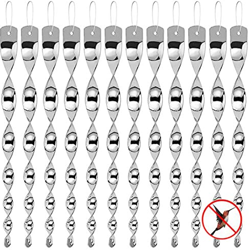 20 Pièces Répulsif Oiseaux Réfléchissant 360 Degrés Spirale Réfléchissante 30cm Répulsif Pigeons Effaroucheur d'oiseaux pour Balcon Effaroucheur Oiseaux Extérieur pour Balcon Jardin Arbres Fruitiers