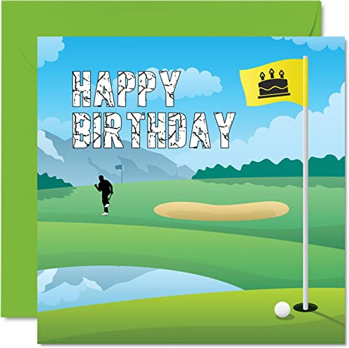 Stuff4 Sport-Geburtstagskarten für Männer und Frauen, Golf-Golfer | Geburtstagskarte für Mama, Papa, Bruder, Schwester, Sohn, Tochter, Onkel, Tante, Cousin, Oma, Großvater