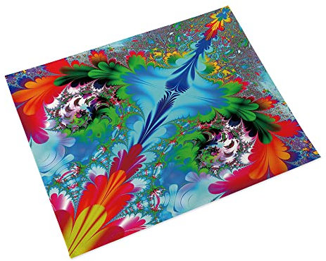 Manteles Individuales Rojo Verde Cielo Azul Salvamanteles Individuales Algodón Lino Lavable Individuales Mesa Resistente al Calor Bajoplatos Tapetes para Mesa Bajoplatos 30x45cm 2 Pcs