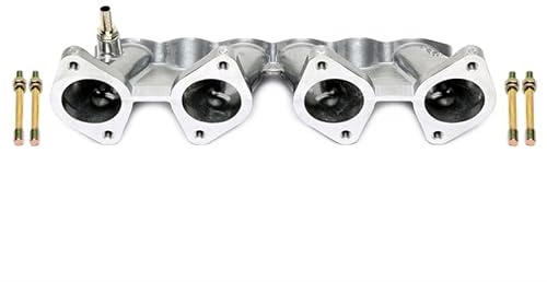 Ansaugbrücke Aluminium mit Stehbolzen Öffnung Vergaser: 45 mm Öffnung Zylinderkopf: 31 mm / 36 mm für 8V Doppelvergaser Typ 16, 17, 32B 1034104