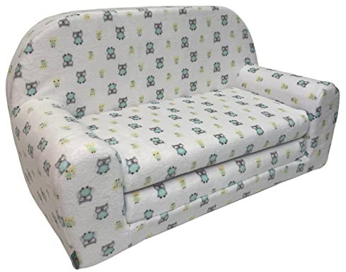 FORTISLINE – Kindersofa MINI ausklappbar 40x78x45cm - Kindersofa für Kinder 2in1 - Kindercouch ausklappbar - Schlafcouch aus Schaumstoff - Abnehmbarer Bezug - Viele Motive