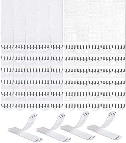 Sinnsally Large Picture Hanging Strips Heavy Duty,32-Pairs(64 Strips) Sticky Picture Hangers for Walls Hanging Without Nail,Damage Free No Nails Refill Adhesive Poster Frame Mounting,White
