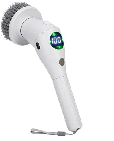 urhep 8 In 1 Electric Cleaning Brush, Water Proof Three Gear Adjustment Rotatable With LED Light Household Products Home Rotating