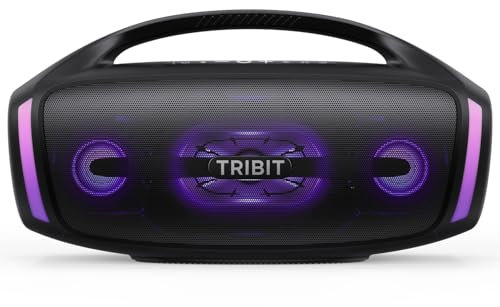 TRIBIT StormBox Blast 2 Bluetooth Speaker, 200W Portable Speaker with Subwoofer, XBass, LED Lights, Bluetooth 5.4, IP67, Custom EQ, 30H Playtime, Karaoke Function - Perfect for Outdoor Party/Beach