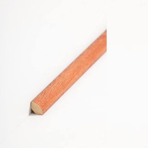 PROVISTON Lot de 5 plinthes quart de barres 14 x 14 x 2000 mm, en bois massif acajou à coller, clips, vis et clous, 10 m