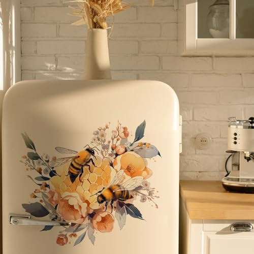 Wandtattooblumen Und Bienen Wohnzimmer Schlafzimmer Küche，Kinderzimmer Wanddeko，Deko Wandsticker Wandaufkleber Wall Stickers Decoration Self-Adhesive