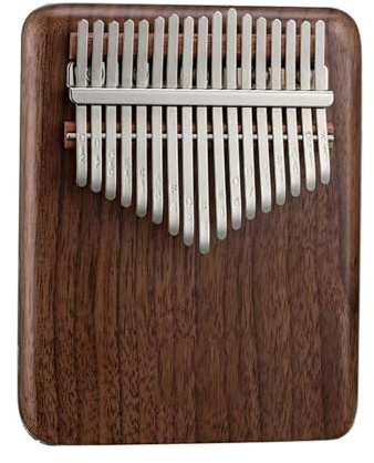 Kalimba Schwarzes Walnuss-Daumenklavier, Kalimba, 21/17 Tasten, Professionelle Kalimba Mit EQ-Kalimbas-Instrument, Eingebauter Tonabnehmer(17 keys)