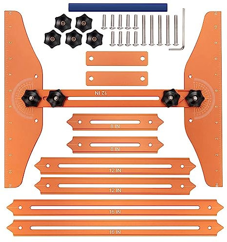 Qussedser 1Set Stair Tread Template Tool Stair Tread Gauge for Accurately Measuring Angle and Length,for Stairs,Risers,Partition