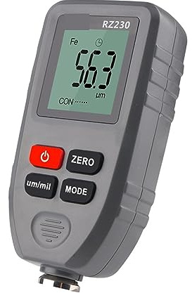 YQVEOT Spessimetro Vernice, RZ230 Misuratore di Spessore del Rivestimento Digitale Portatile 0-1300um Tester di Spessore del Film di Vernice for carrozzeria Um/Mil