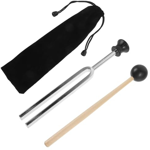 PAMINGONO Stimmgabel Set mit Hammer aus Sicherem Material für Musik Meditation Yoga und Klangtherapie Präzise Stimmung Energiearbeit Balancierung für Therapie und Entspannung