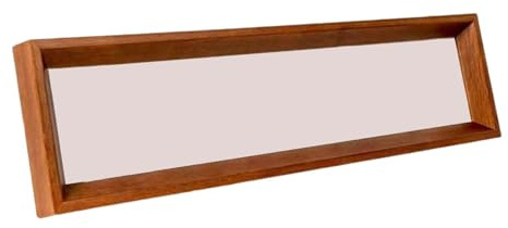 Yunmeryker Marco Rectangular para Pintura de Madera como Marco Decorativo Multifuncional de Panorámico Marco para Fotos con Diseño Elegante de Madera, Color Nogal, 14cmx42cm