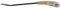 SHW-FIRE Spargelstecher - Braunschweiger Form - Gebogen, Holzgriff, 46 cm kurz