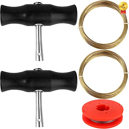 Futongda 5 Stück Windschutzscheibe Removal Tools, Auto Fenster Entfernung Werkzeug 2X Griffen 3X Draht Installation Universal-Werkzeugsatz zum Entfernen der Windschutzscheibe Auto-Kit