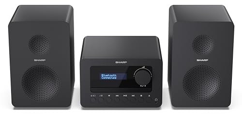 SHARP XL-B514(BK) Tokyo Modern Hi-Fi Micro System with FM Tuner (w/RDS) and Bluetooth wireless music streaming - Black