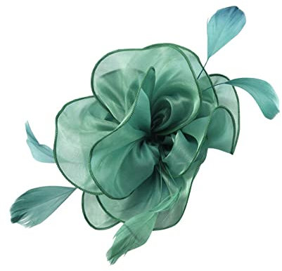 MILAX Fascinator Hut Damen Women's Tea Party Wedding Baseball Caps Pillbox Schleier Hut Feder Netz Schleier Party Hüte 1920s Flapper Fascinator Mesh Veil Headband
