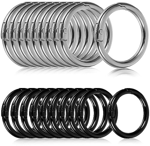EXCEART 20 Piezas De Metal con Resorte O Anillos Clip para Llavero Mosquetón Redondo Clips Llaveros Hebilla De Gancho Bolso De Hombro Cadena Anillos Clip De Repuesto Manualidades De Cuero