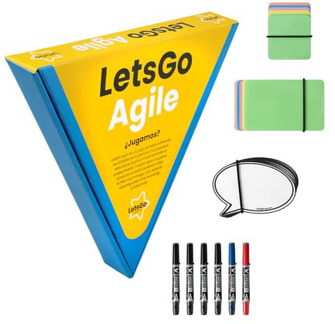 LETSGONOTES Agile, 121 Reusable Posit + 6 Folienstift Abwischbar. Kanban, Scrum. Kleben und Ablösen Wo Immer Du Willst Ohne Papier Zu Verwenden
