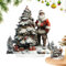 Zwxqe Weihnachtsmann-Figuren | 2D-Weihnachtsfigur Aus Acryl | Abgestuftes Tablett Mit Weihnachtsmann-Ornament, Wasserdichte Weihnachtsmann-Dekoration, Bauernhaus-Weihnachtsschmuck, Weihnachtsmann-Figu