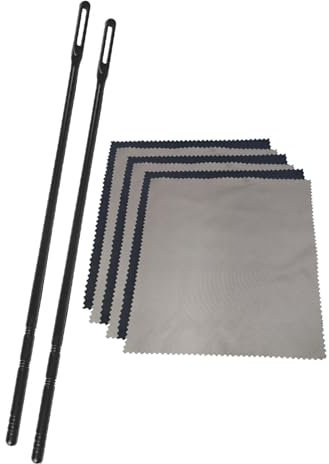MICFENY Flöten-Kits, Tuch und Stab, Flötenreiniger, Tupfer, Flöte, Poliertuch, Instrumentenreiniger