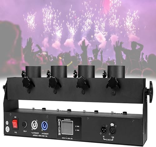 Lanzador De Confeti De 4 Disparos, Máquina De Cañón De Confeti Eléctrica De Control Remoto DMX, Ajuste De Ángulo, para Fiesta, Club, Bar, Festival