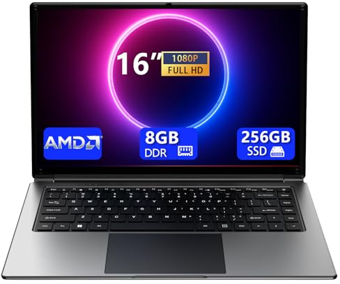 laptop 16-inch , 8GB DDR 256GB SSD portable laptop computer, expandable to 1TB, AMD A9-9400 Radeon R5 CPU up to3.2 GHz, Those who make payment must watch the video interface, webcam, slim laptops