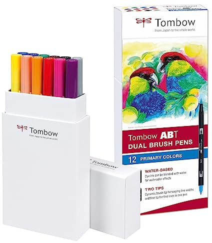 Tombow ABT-12P-1 Penna, Flerfärgad, 3 x 8.5 x 19.4 cm x 12 stycken