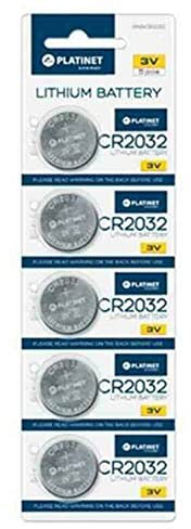 Platinet PMBCR2032 Household Battery Single-Use Battery CR2032 Litio 3 V - Pilas (Single-Use Battery, CR2032, Litio, Botón/Moneda, 3 V, 5 Pieza(s))