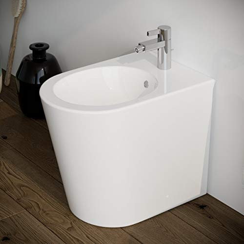 Sanitari bagno Bidet filomuro a terra in ceramica Round
