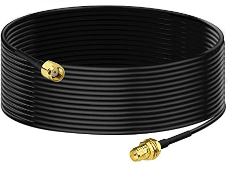 Bingfu RP-SMA WiFi Antenna Extension Cable Bulkhead Mount 5m RP-SMA Male to Female RG174 for Wireless Mini PCI Express PCIE Network Card WiFi Adapter WiFi Router IP Camera Telesurveillance Router