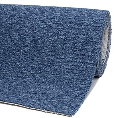 andiamo Teppichboden Henry - pflegeleicht und einfach zu verlegen - Auslegware Teppichboden - Meterware Bodenbelag in Schlingenstruktur mit Trittschalldämmung 200 x 400 cm Blau