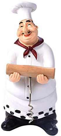 Agatige Adorno de Resina para decoración, Bonitas artesanías, Estatua de Cocinero, Figuras de Chef para decoración de Cocina, cafetería, decoración del hogar(#5)
