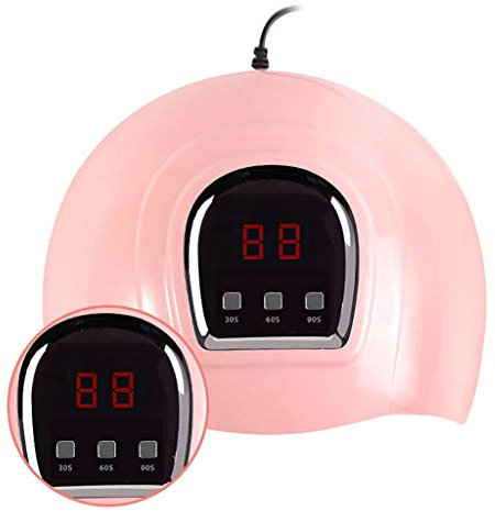 Lampe UV Sèche Ongles, 3 Minuteries 30/60/90S, avec 18 LEDs, 54W UV LED Séchoir à Ongles Professionnel Automatique, pour Vernis Semi Permanent,Gel Vernis,Base Amovible Machine Ongle Gel Automatique