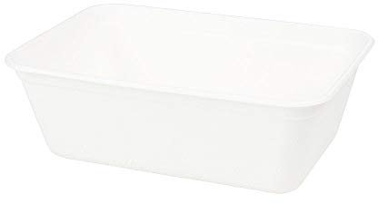 BIOZOYG Bols bio jetables canne à sucre bagasse vaisselle jetable biodégradable I Boîte menu haute qualité indivisée bol jetable compostable 500ml I 50 Bols menu carrés 12x17cm blancs