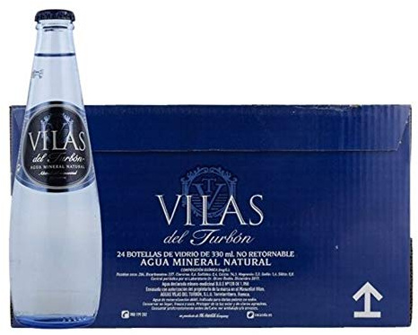 Agua mineral Vilas del Turbón 330 ml pack 24 botellas cristal