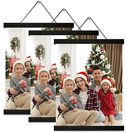 YK artwood 3 Pack Magnetic Poster Hanger Frame 16 inch Black- 16x24 16x22 16x20 Poster Frame for Wall Art Pictures Photos Prints Maps Diamond Art Painting